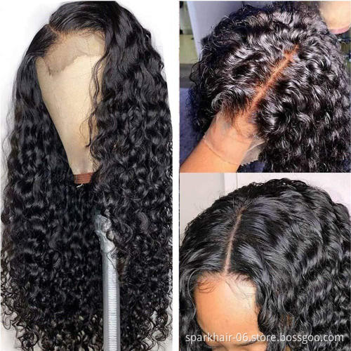 Raw Lace Front Wig Lace Wig Cuticle Aligned Hair Lace Closure Wig Water Wave Free Samples Raw Brazilian 30 inch Long Length